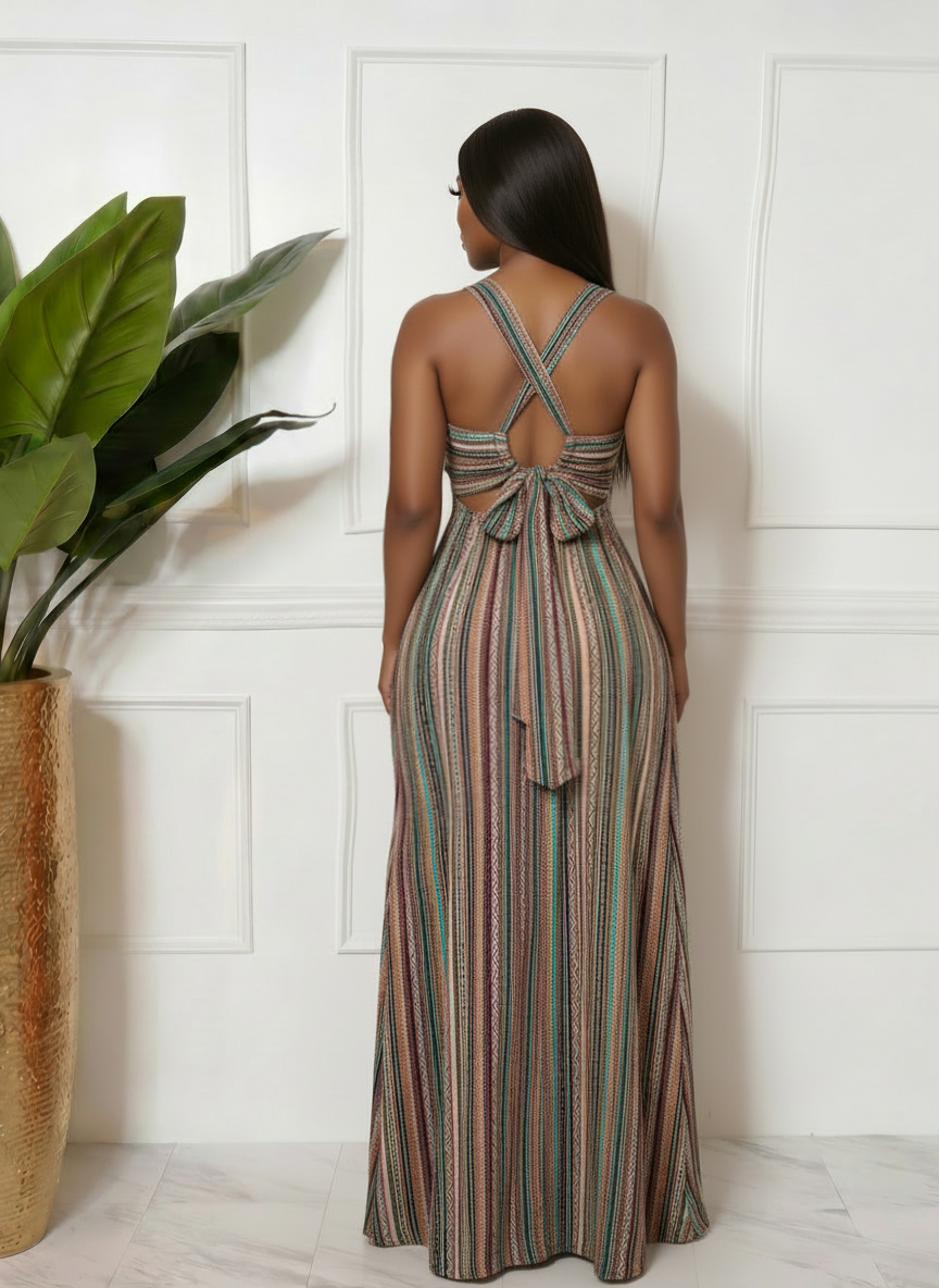 Riviera Stripe Maxi Dress