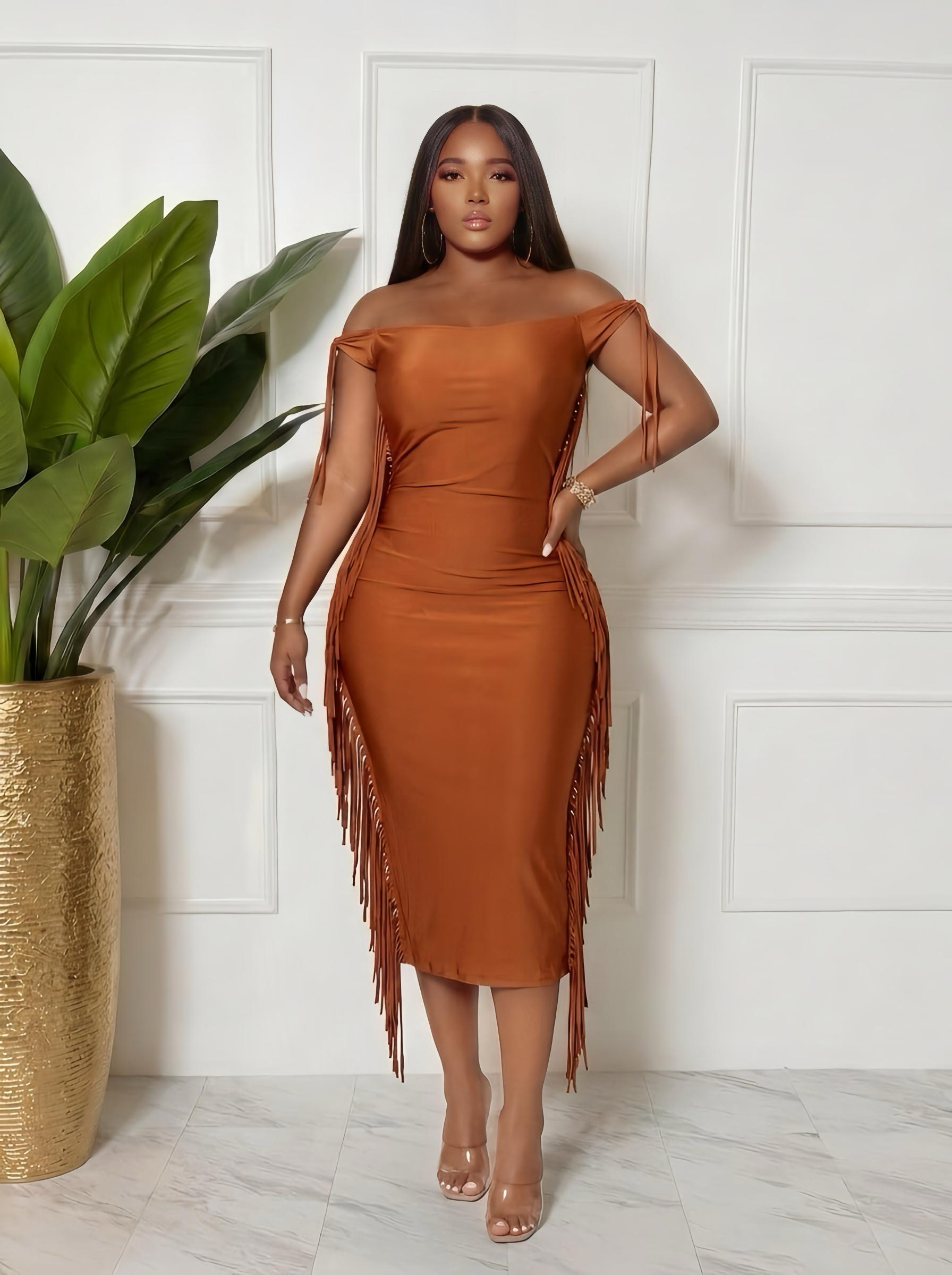Fringe Tube Dress