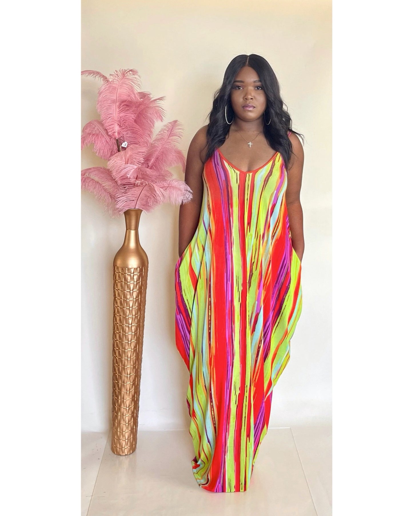 Starburst maxi dress