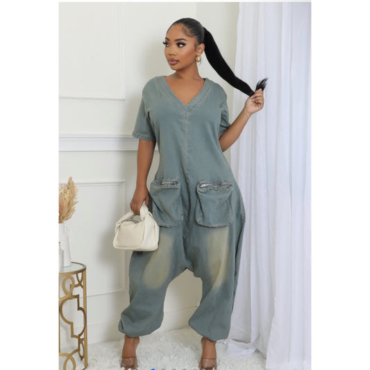 Denim oversized Jumpsuit