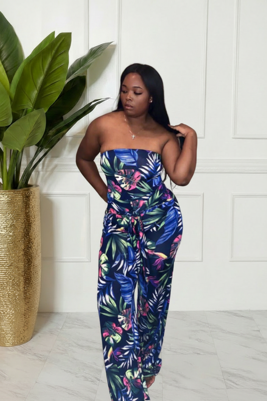 Floral wide leg Jumpsuit